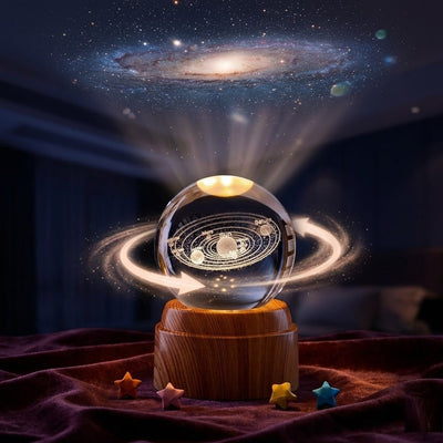 Solar System Crystal Ball LED Night Lamp