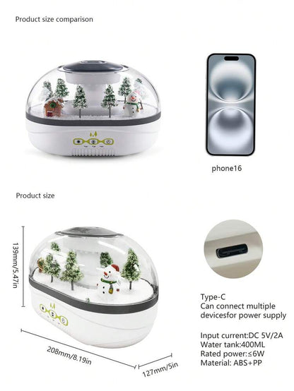 Raindrop Aroma Diffuser Humidifier with Mini Landscape Light