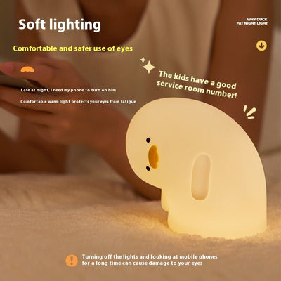 Cute Duck LED Night Light USB Rechargeable | Kids Bedroom Lamp