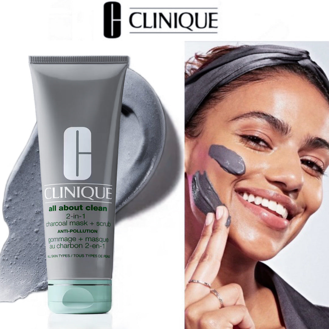 Clinique - All About Clean 2-in-1 Charcoal Mask + Scrub